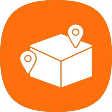 harita simgesi vektör illüstrasyonu