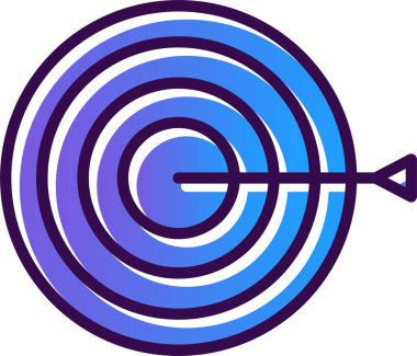 Hedef simgenin vektör illüstrasyonu 