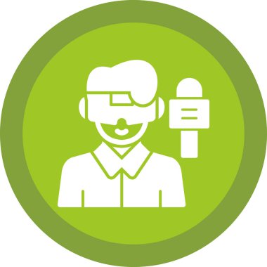 vector illustration of a man with a headset