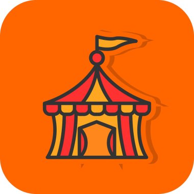 Sirk çizgisi vektör simgesi