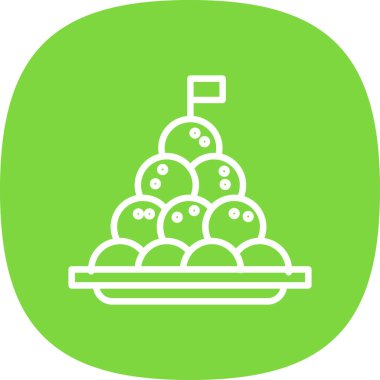 Köfteli kase, vektör çizimi 