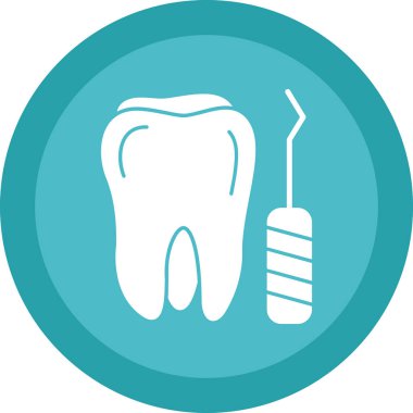 Dişçi. Web simgesi basit illüstrasyon