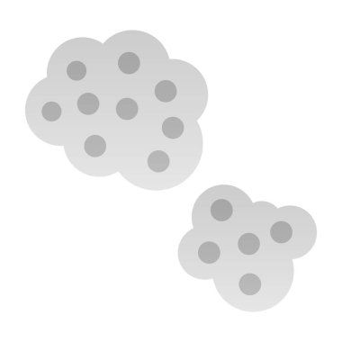 beyaz kağıt üzerinde bulut vektörü simgeleri.