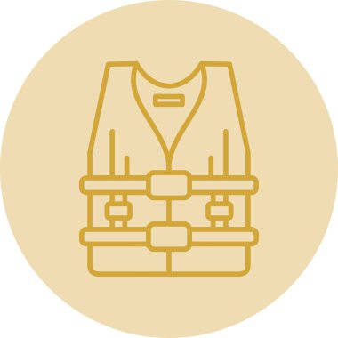 Yelek giysi simgesinin vektör illüstrasyonu 