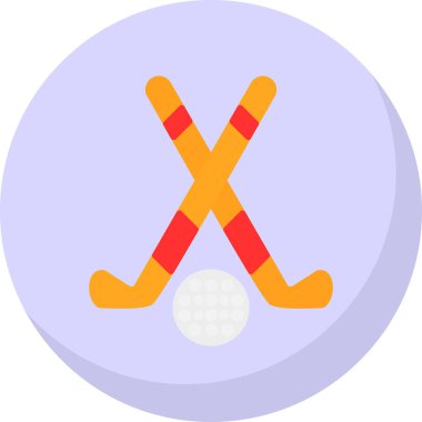 Hokey topu simgesi, vektör illüstrasyonu