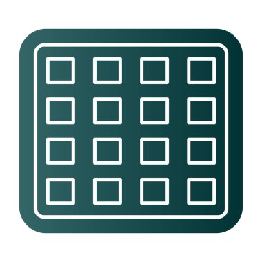 waffle düz vektör simgesi 