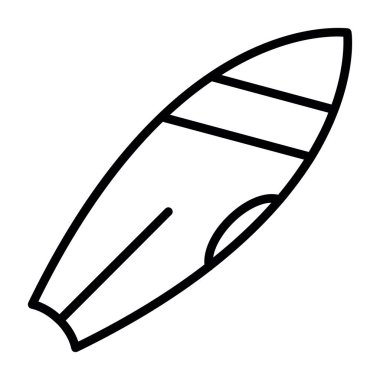 Sörf tahtası simgesinin vektör çizimi 