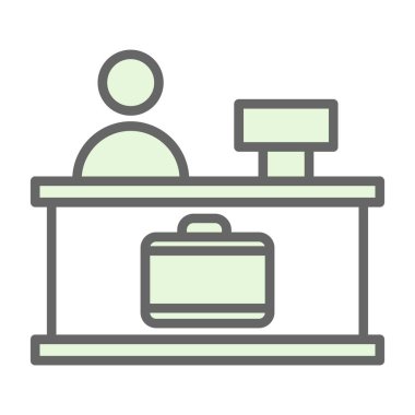 Masa. Web simgesi basit illüstrasyon