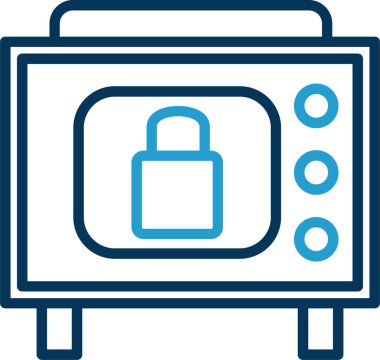 güvenlik güvenli simgesi illüstrasyonu 