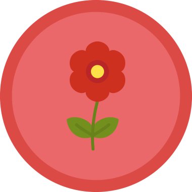 çiçek simgesi, vektör illüstrasyonu