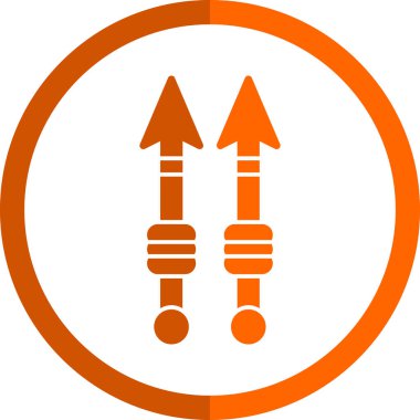 iki ok vektör simgesi, zıpkın oku