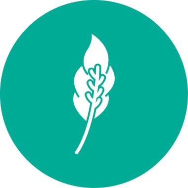 Yaprak. Web simgesi basit illüstrasyon 