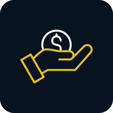 Sikkeler vektör düz simgesi