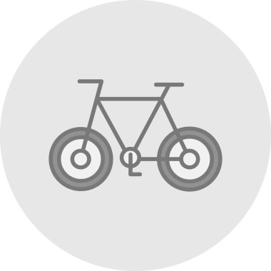 bisiklet düz simgesi, vektör illüstrasyonu