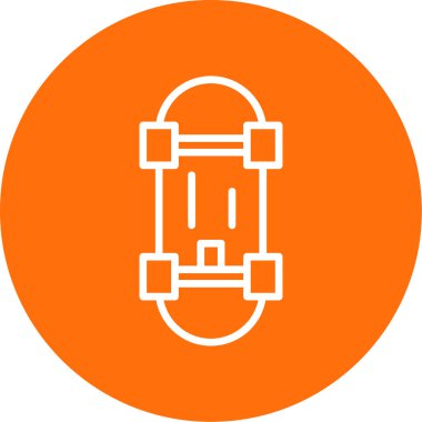 Kaykay web simgesi basit illüstrasyon