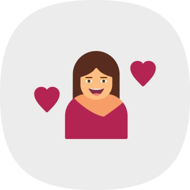 Kalbi olan Afrodit düz simge 