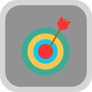 Hedef simgenin vektör illüstrasyonu 