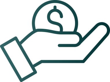 Sikkeler vektör düz simgesi