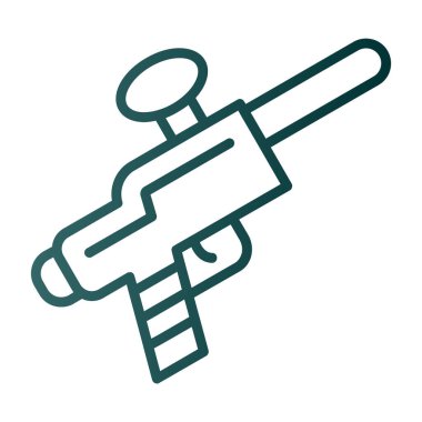 Paintball tabancası simgesi, vektör illüstrasyonu 