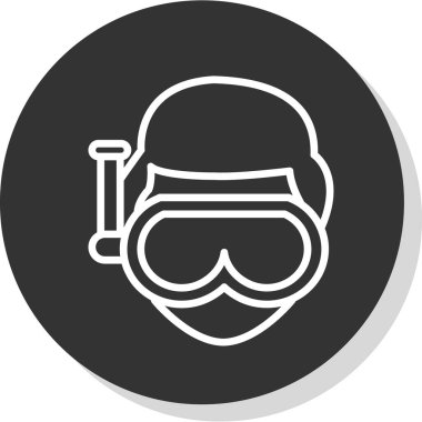 Dalış maskesinin vektör çizimi