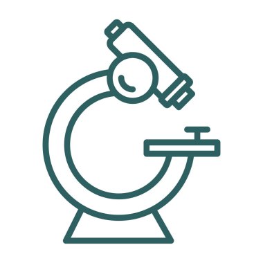 mikroskop simgesi, vektör illüstrasyonu basit tasarım