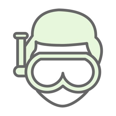 Maske. Web simgesi basit illüstrasyon