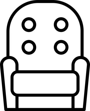 koltuk simgesi vektörü, illüstrasyon 