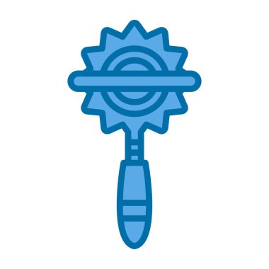 Kurdeleli çiçek izole edilmiş simge