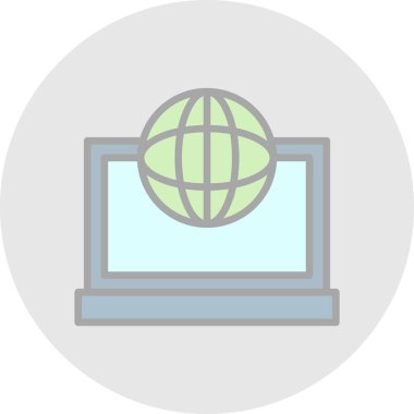 Web tarayıcı simgesi, vektör illüstrasyonu basit tasarım