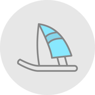 Tekne. Web simgesi basit illüstrasyon 