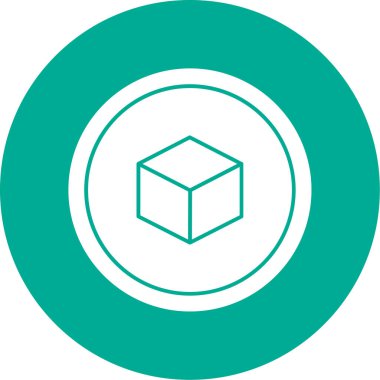 Küp simgesi, vektör illüstrasyon tasarımı