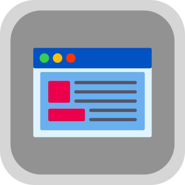 Web sayfası. Web simgesi basit illüstrasyon