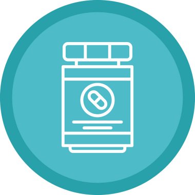 Antibiyotik ilaç şişesi vektör çizimi