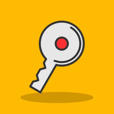 anahtar simgesi, vektör illüstrasyonu basit tasarım