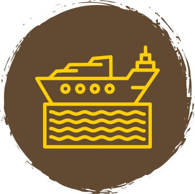 Gemi simgesi vektör illüstrasyonu 