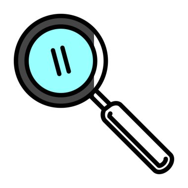 Büyütme cam simgesi vektör illüstrasyonu 