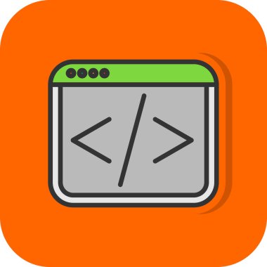 vektör ağ kodlama simgesi illüstrasyonu