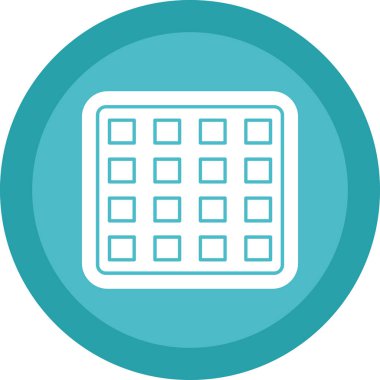 waffle düz vektör simgesi 