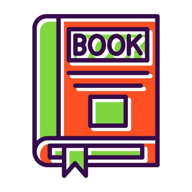 kitap simgesi, vektör illüstrasyonu basit tasarım