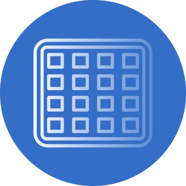 waffle düz vektör simgesi 