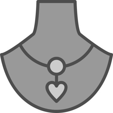 kadın zarif kolye simgesi, vektör illüstrasyonu