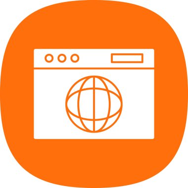 Web tarayıcı simgesi vektör illüstrasyonu 