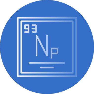 Neptunyum simgesi vektör çizimi