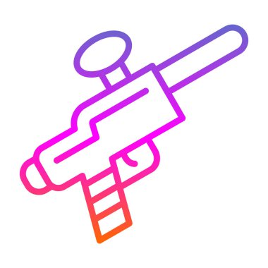 Paintball tabancası simgesi, vektör illüstrasyonu 