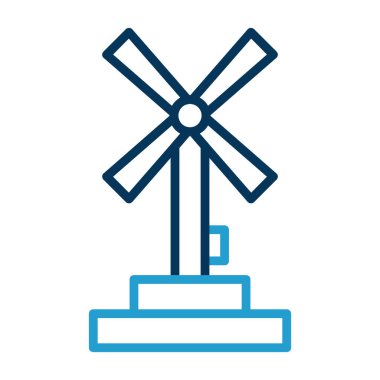 Yel değirmeni simgesi, vektör biçimi