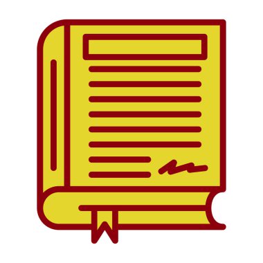 kitap simgesi, vektör illüstrasyonu basit tasarım