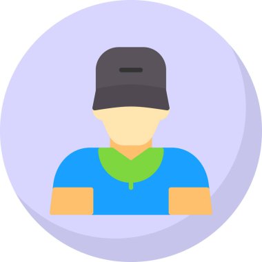 Adamım. Web simgesi basit illüstrasyon