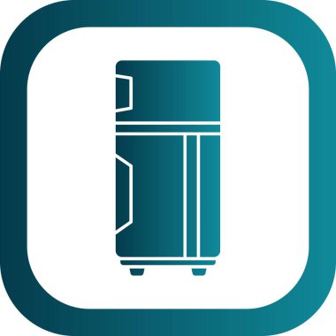 buzdolabı simgesi, vektör illüstrasyonu basit tasarım