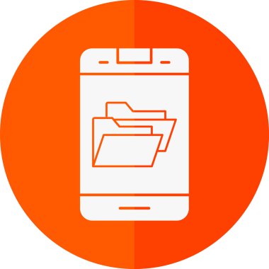 Akıllı telefon ekranı simgesi, vektör illüstrasyonundaki dizinler 