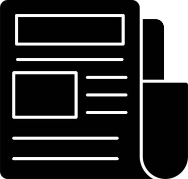 haber simgesi, gazete sembolü, vektör illüstrasyonu